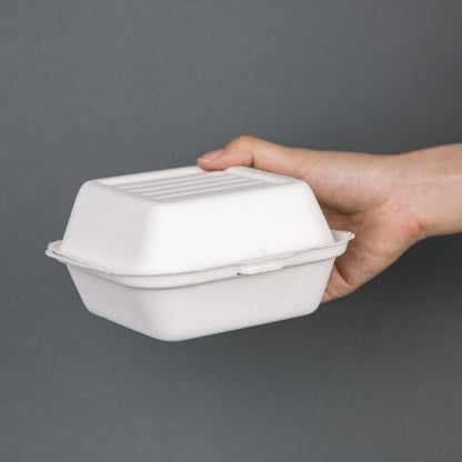 Fiesta Compostable Hinged Container 153mm (Pack of 500) • PAS-DW247