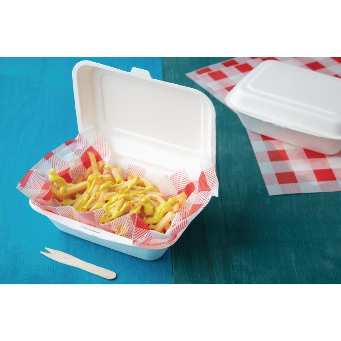 Fiesta Compostable Hinged Container 182mm (Pack of 250) • PAS-DW248