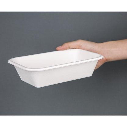 Fiesta Compostable Bagasse Food Trays 910ml (Pack of 50) • PAS-DW349