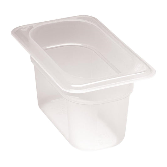 Cambro Polypropylene Gastronorm Tray - Translucent  - 1/9 100mm • PAS-DW510