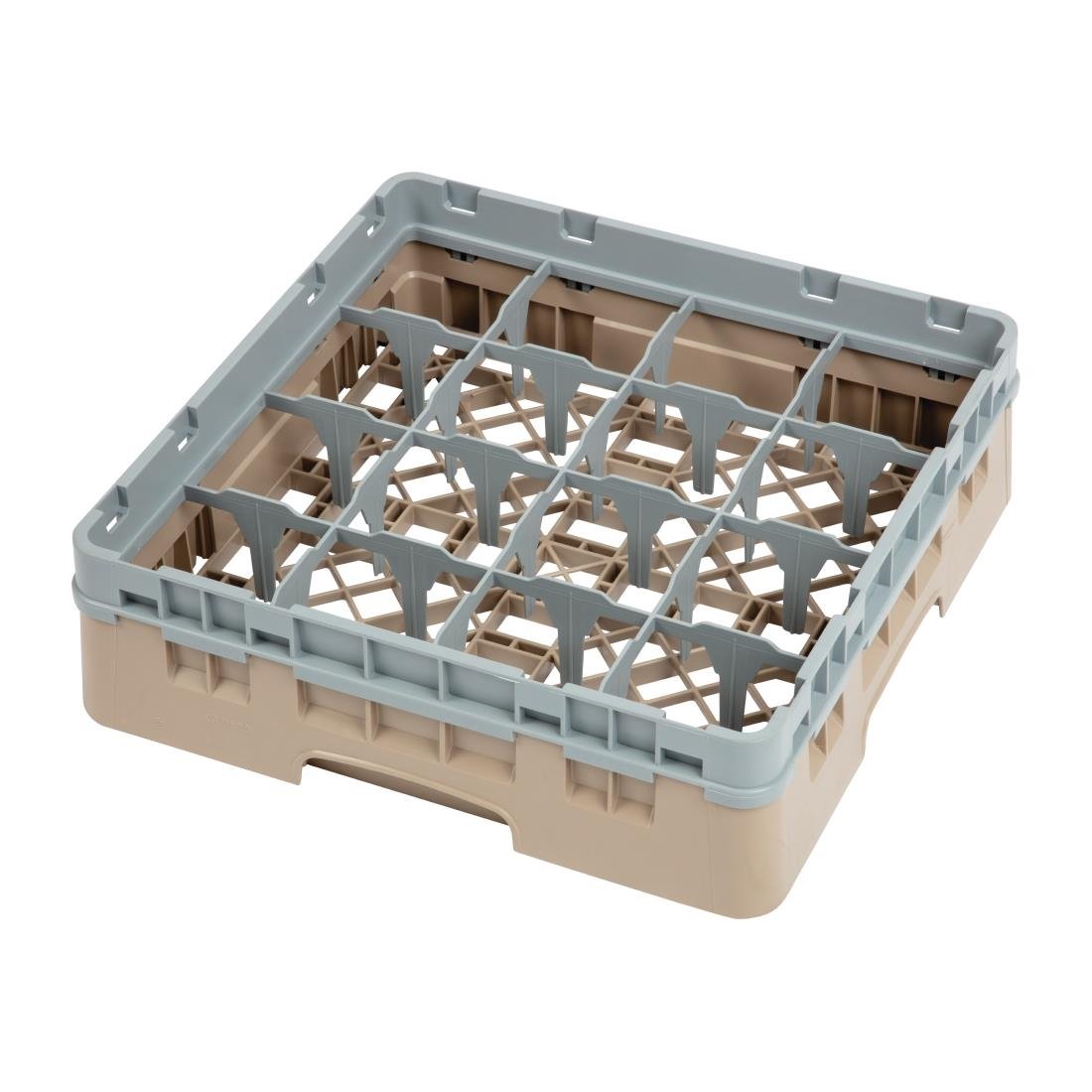 Cambro Camrack Beige 16 Compartments Max Glass Height 92mm • PAS-DW550