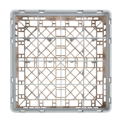 Cambro Camrack Beige 16 Compartments Max Glass Height 92mm • PAS-DW550
