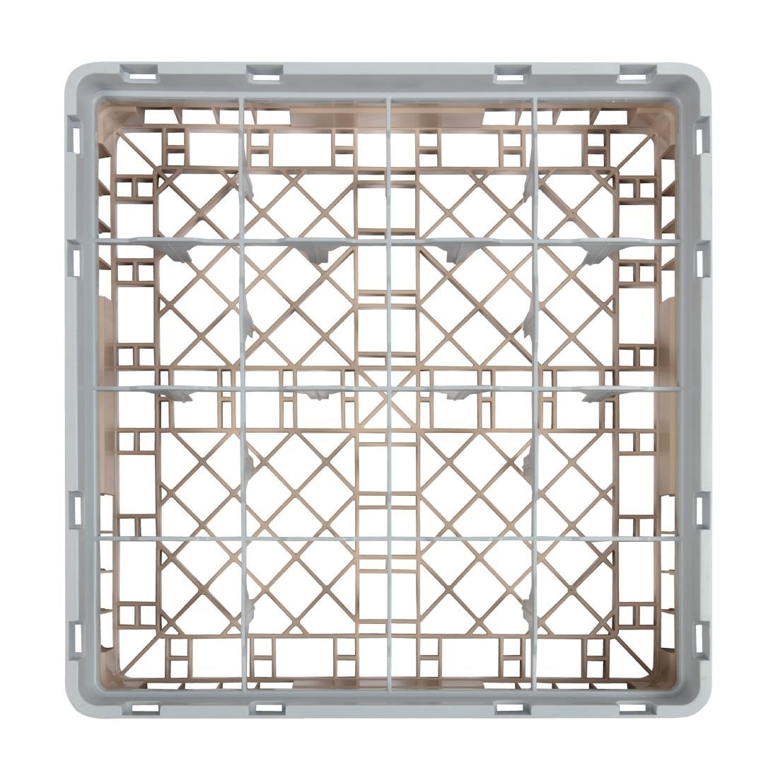 Cambro Camrack Beige 16 Compartments Max Glass Height 92mm • PAS-DW550