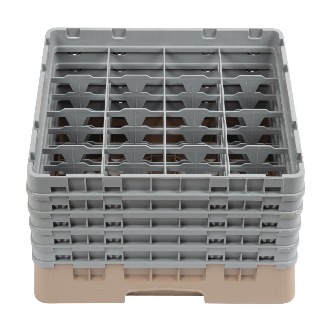 Cambro Camrack Beige 16 Compartments Max Glass Height 257mm • PAS-DW552