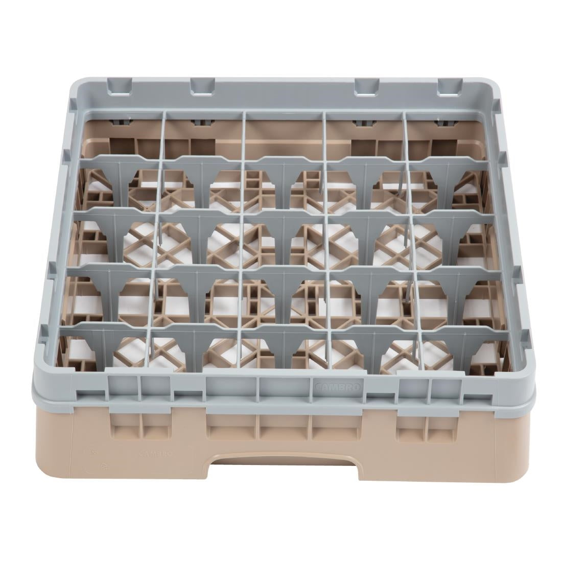 Cambro Camrack Beige 25 Compartments Max Glass Height 92mm (5 Pack) • PAS-DW554