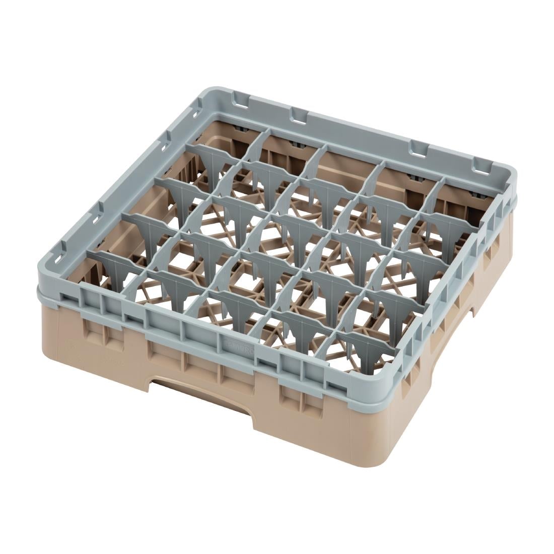 Cambro Camrack Beige 25 Compartments Max Glass Height 92mm (5 Pack) • PAS-DW554