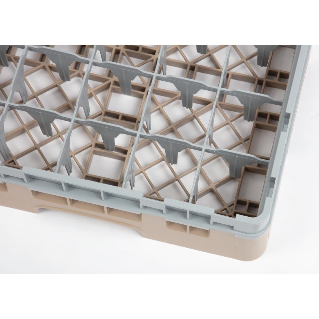 Cambro Camrack Beige 25 Compartments Max Glass Height 92mm (5 Pack) • PAS-DW554