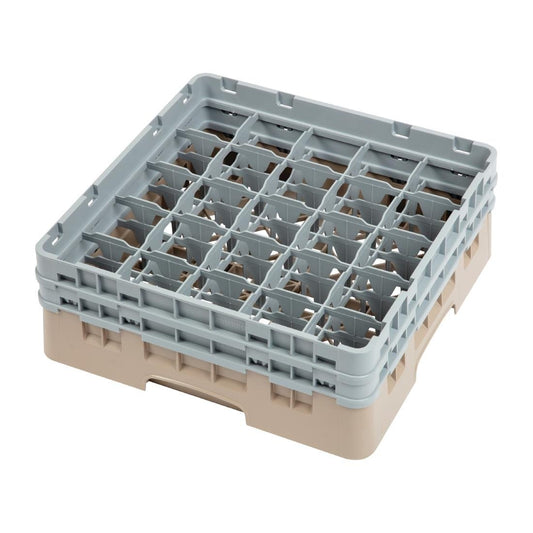 Cambro Camrack Beige 25 Compartments Max Glass Height 133mm • PAS-DW555