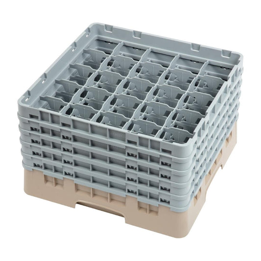 Cambro Camrack Beige 25 Compartments Max Glass Height 257mm • PAS-DW556