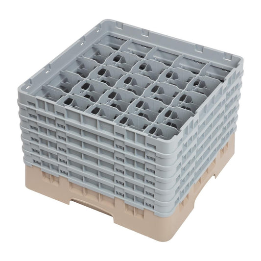 Cambro Camrack Beige 25 Compartments Max Glass Height 298mm • PAS-DW557