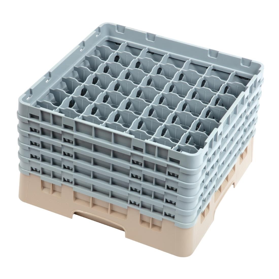 Cambro Camrack Beige 49 Compartments Max Glass Height 257mm • PAS-DW562