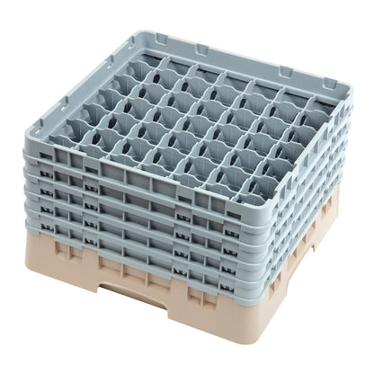 Cambro Camrack Beige 49 Compartments Max Glass Height 257mm • PAS-DW562