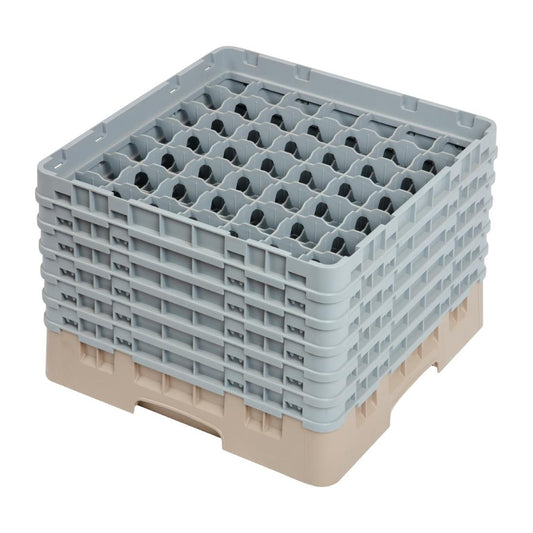 Cambro Camrack Beige 49 Compartments Max Glass Height 298mm • PAS-DW563