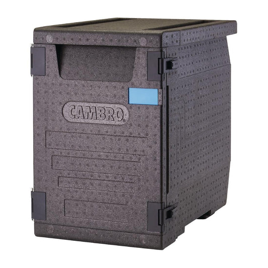 Cambro GOBOX EPP400 Front Loading GN Pan Carrier - Black - 86Ltr - 640x440x625mm • PAS-DW565