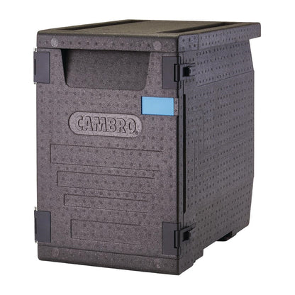 Cambro GOBOX EPP400 Front Loading GN Pan Carrier - Black - 86Ltr - 640x440x625mm • PAS-DW565