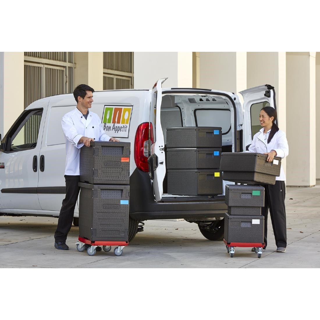 Cambro GOBOX EPP400 Front Loading GN Pan Carrier - Black - 86Ltr - 640x440x625mm • PAS-DW565