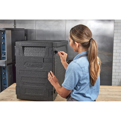 Cambro GOBOX EPP400 Front Loading GN Pan Carrier - Black - 86Ltr - 640x440x625mm • PAS-DW565