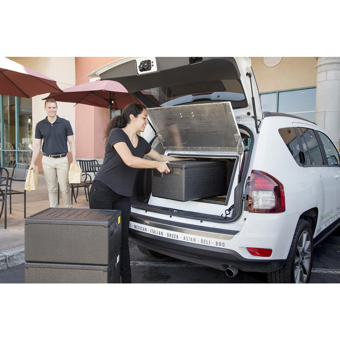 Cambro GOBOX EPP260 Top Loading  GN Pan Carrier for 1/2 x 150mm Pans - Black • PAS-DW570