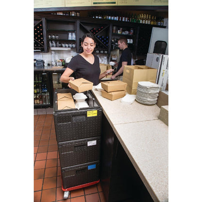 Cambro GOBOX EPP180 Top Loading GN Pan Carrier for 1/1 x 200mm Pans - Black • PAS-DW574