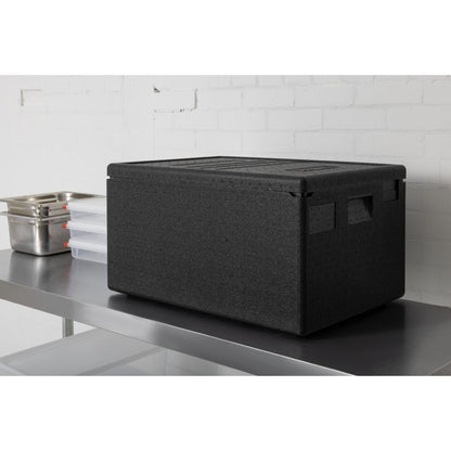 Cambro GOBOX EPP4060 Top Loading Sheet Pan Carrier - Black - 400x600mm - 80Ltr (Stores 1 x 300mm deep 60x40cm crate | 80Ltr) • PAS-DW582