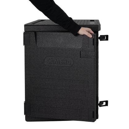 Cambro GOBOX EPP4060 Front Loading Sheet Pan Carrier - Black - 400x600mm -126Ltr (Stores 6 x 60x40cm crates | 126Ltr) • PAS-DW583