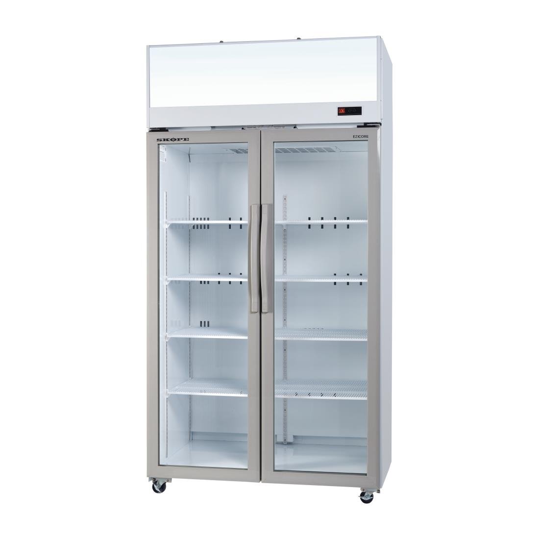 Skope EziCore TCE1000N 2 Glass Door Display or Storage Fridge • PAS-DW963