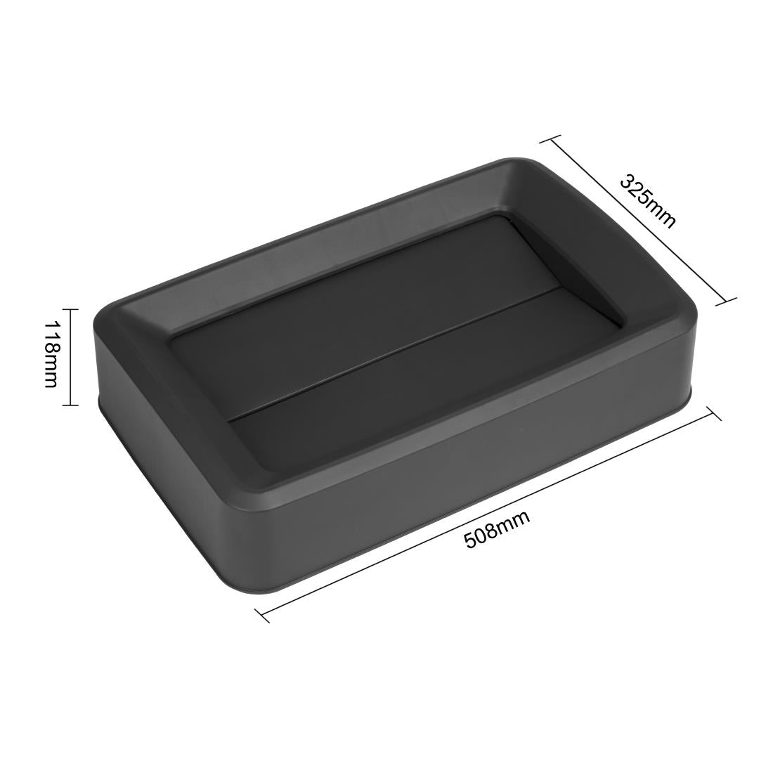 Jantex 60/80Ltr Slim Bin Lid Black • PAS-DX179