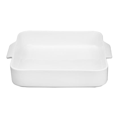 Olympia Whiteware Square Eared Roaster - 260x225x50mm (2 Pack) (Dimensions: 260(L)x 225(W)x 50(D)mm | Pack Quantity: 2) • PAS-DX386