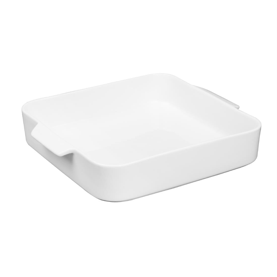 Olympia Whiteware Square Eared Roaster - 260x225x50mm (2 Pack) (Dimensions: 260(L)x 225(W)x 50(D)mm | Pack Quantity: 2) • PAS-DX386