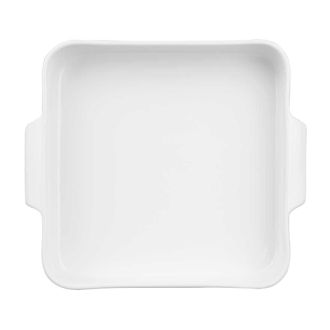 Olympia Whiteware Square Eared Roaster - 260x225x50mm (2 Pack) (Dimensions: 260(L)x 225(W)x 50(D)mm | Pack Quantity: 2) • PAS-DX386
