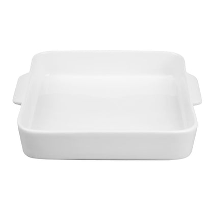 Olympia Whiteware Square Eared Roaster - 200x180x40mm (3 Pack) (Dimensions: 200(L)x 180(W)x 40(D)mm | Pack Quantity: 3) • PAS-DX387