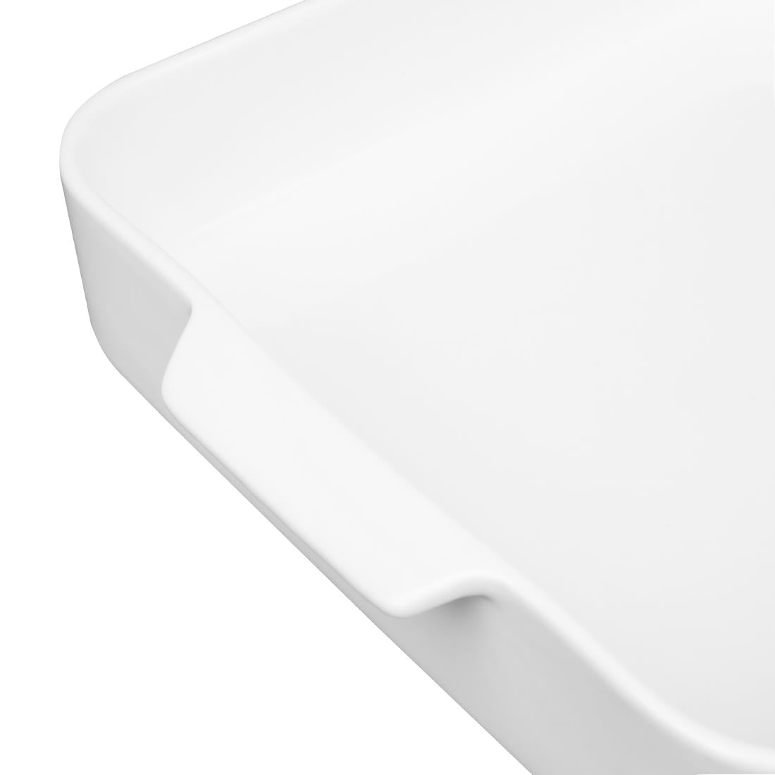 Olympia Whiteware Square Eared Roaster - 200x180x40mm (3 Pack) (Dimensions: 200(L)x 180(W)x 40(D)mm | Pack Quantity: 3) • PAS-DX387