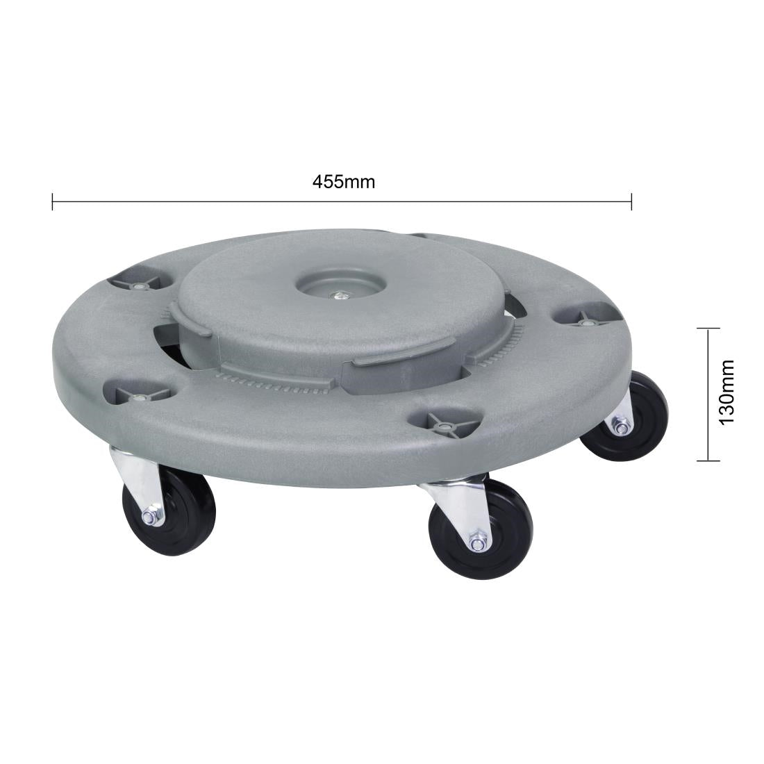 Jantex Dolly for 160Ltr Heavy-Duty Round Bin (For use with Jantex's 160Ltr Heavy Duty Bin - DX498) • PAS-DX499
