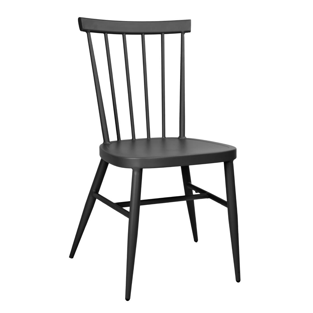 Bolero Windsor Aluminium Black Chairs (4 Pack) (Pack Quantity: 4) • PAS-DX686