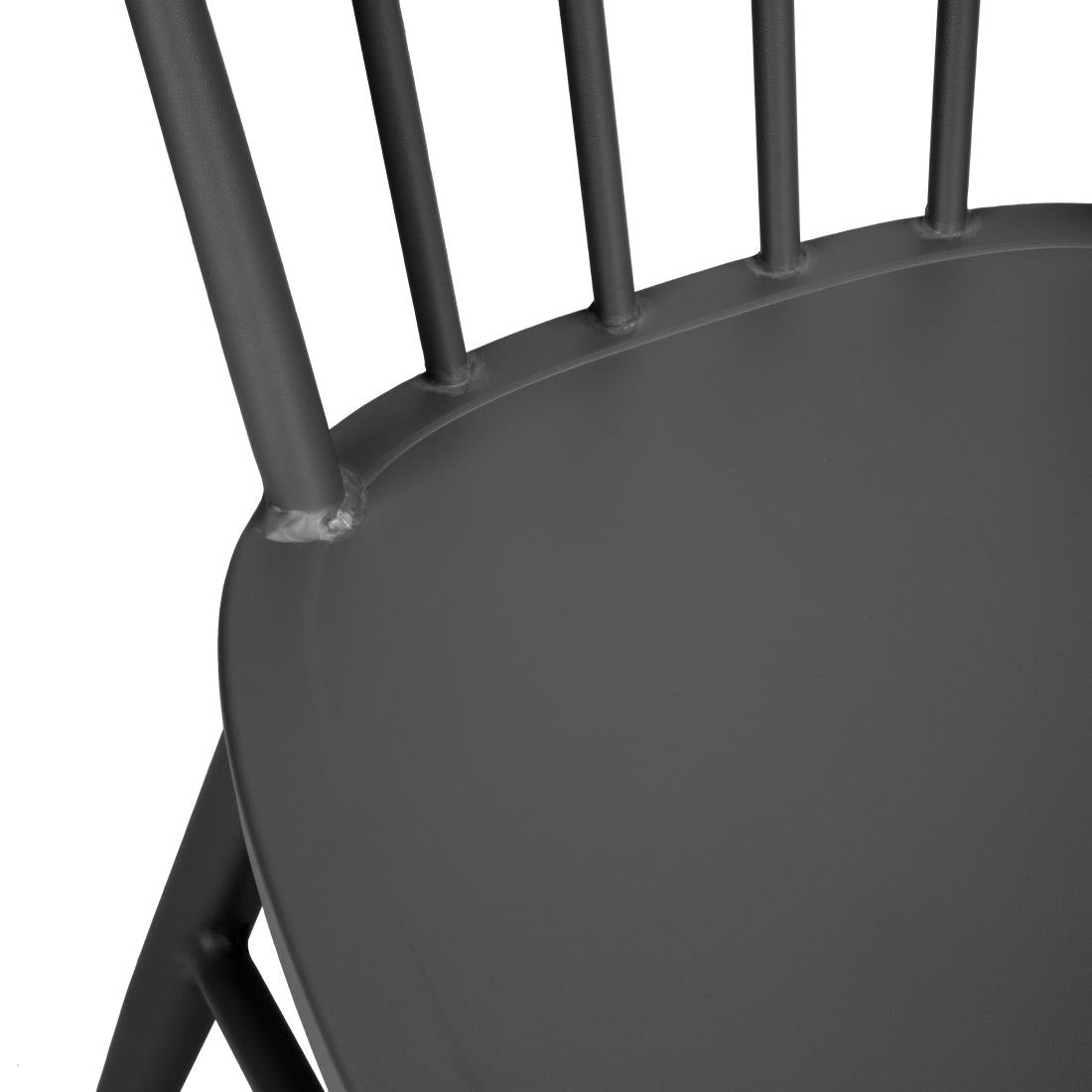 Bolero Windsor Aluminium Black Chairs (4 Pack) (Pack Quantity: 4) • PAS-DX686