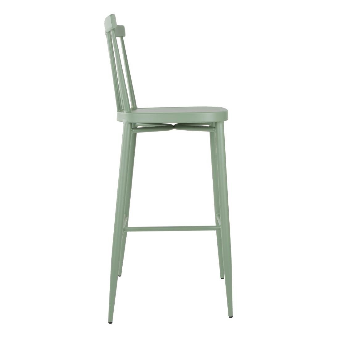 Bolero Windsor Aluminium Green High Stools (Pack of 2) • PAS-DX689