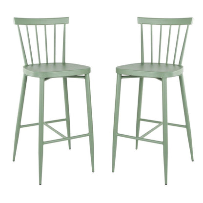 Bolero Windsor Aluminium Green High Stools (Pack of 2) • PAS-DX689