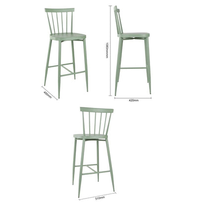 Bolero Windsor Aluminium Green High Stools (2 Pack) (Pack Quantity: 2) • PAS-DX689