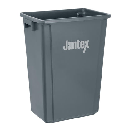 Jantex Slim Bin 60Ltr Grey (Space-saving design. Material: Polypropylene. 600(H)x455(W)x312(D)mm) • PAS-DX965