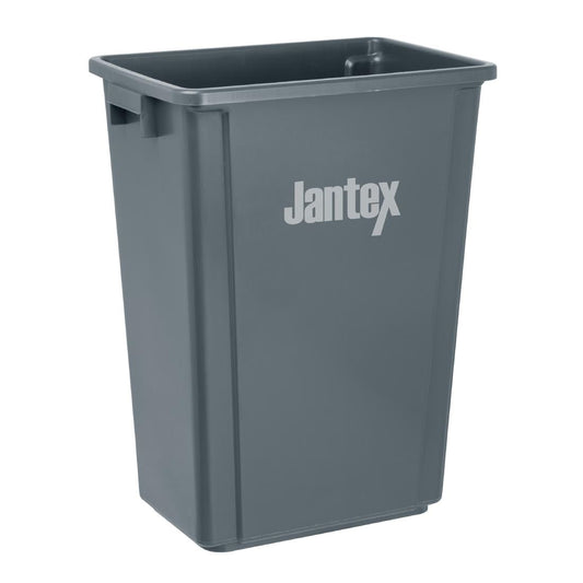 Jantex Slim Bin 60Ltr Grey (Space-saving design. Material: Polypropylene. 600(H)x455(W)x312(D)mm) • PAS-DX965