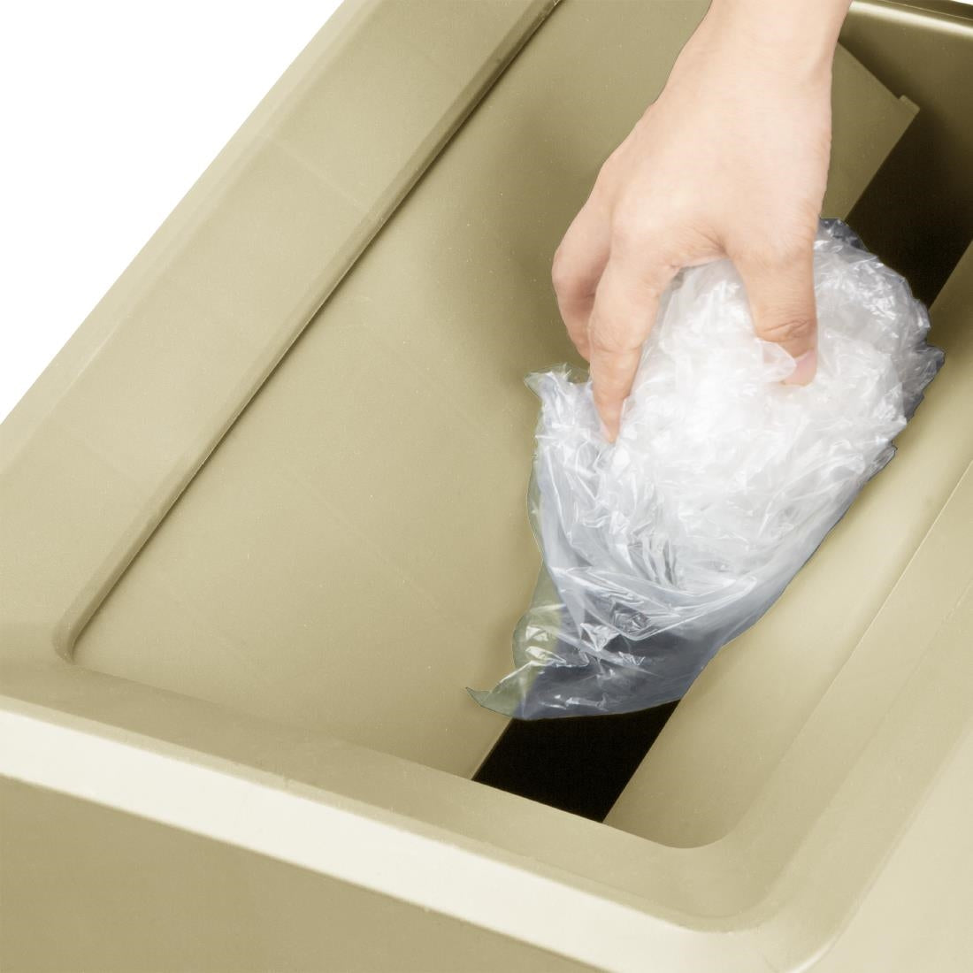 Jantex 60/80Ltr Slim Bin Lid Beige (Compatible with Jantex Slim Bins - FX149/DX965/DX966) • PAS-DX967