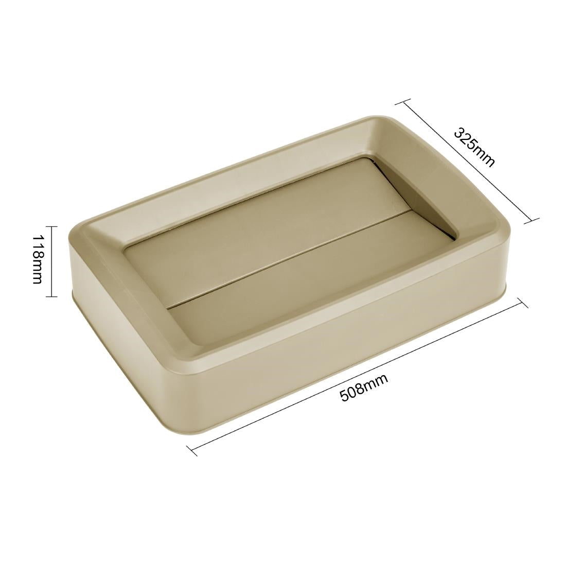 Jantex 60/80Ltr Slim Bin Lid Beige (Compatible with Jantex Slim Bins - FX149/DX965/DX966) • PAS-DX967