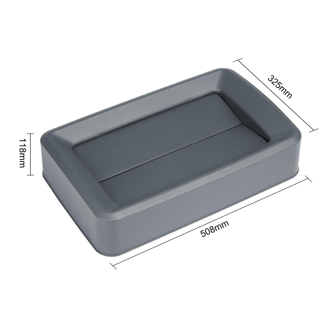 Jantex 60/80Ltrs Slim Bin Lid Grey (Compatible with Jantex Slim Bins - FX149/DX965/DX966) • PAS-DX968