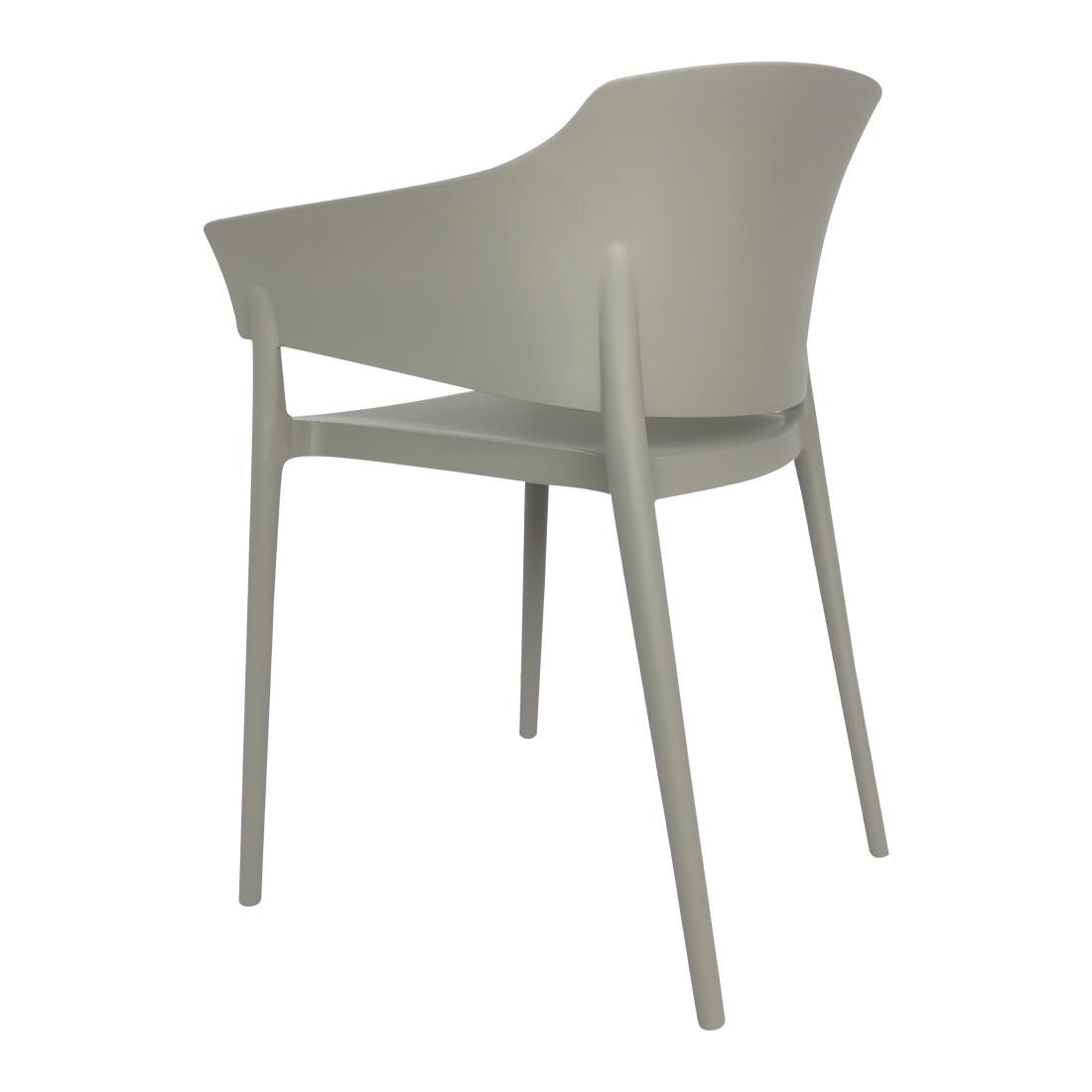 Bolero Lorenzo Cafe Chairs Medium Grey (2 Pack) (Pack Quantity: 2) • PAS-DX970