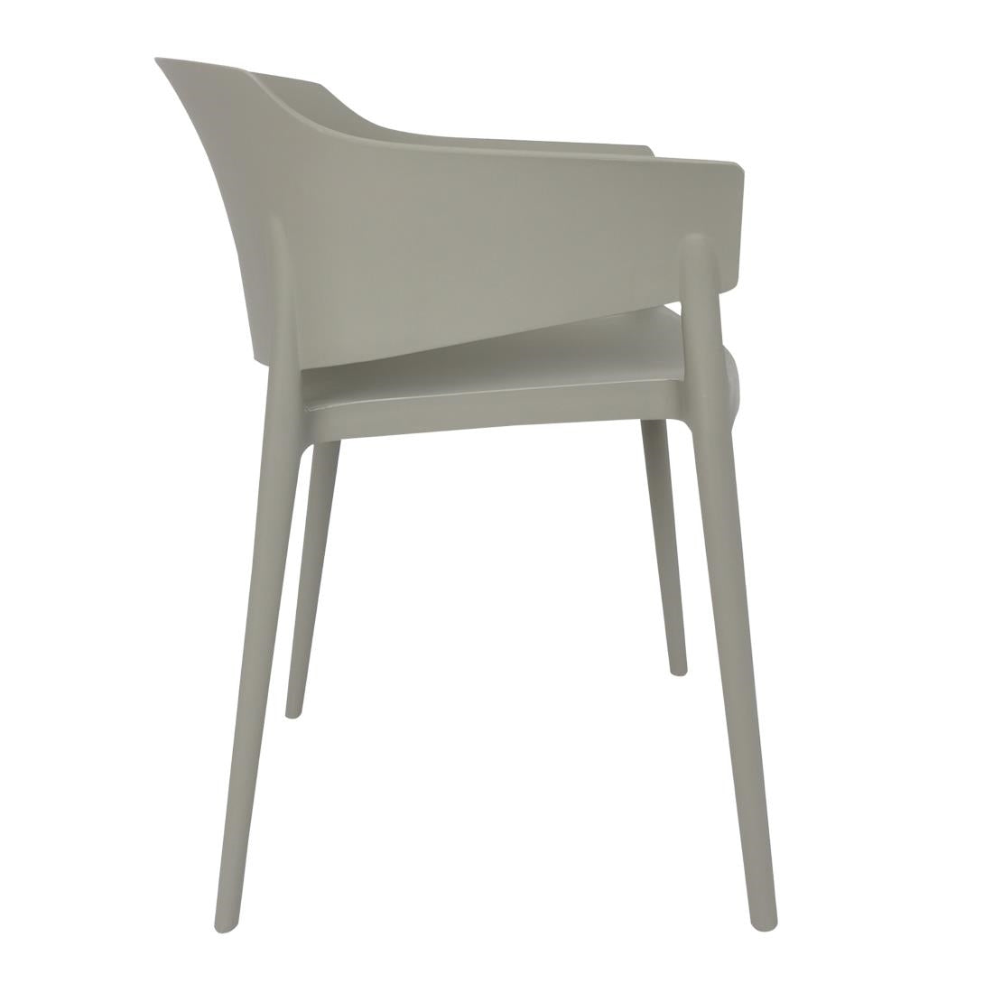 Bolero Lorenzo Cafe Chairs Medium Grey (2 Pack) (Pack Quantity: 2) • PAS-DX970