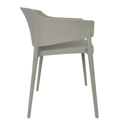 Bolero Lorenzo Cafe Chairs Medium Grey (2 Pack) (Pack Quantity: 2) • PAS-DX970