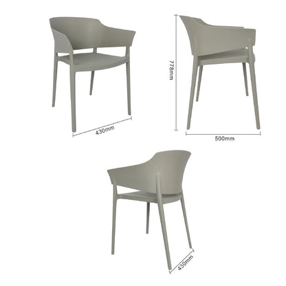 Bolero Lorenzo Cafe Chairs Medium Grey (2 Pack) (Pack Quantity: 2) • PAS-DX970