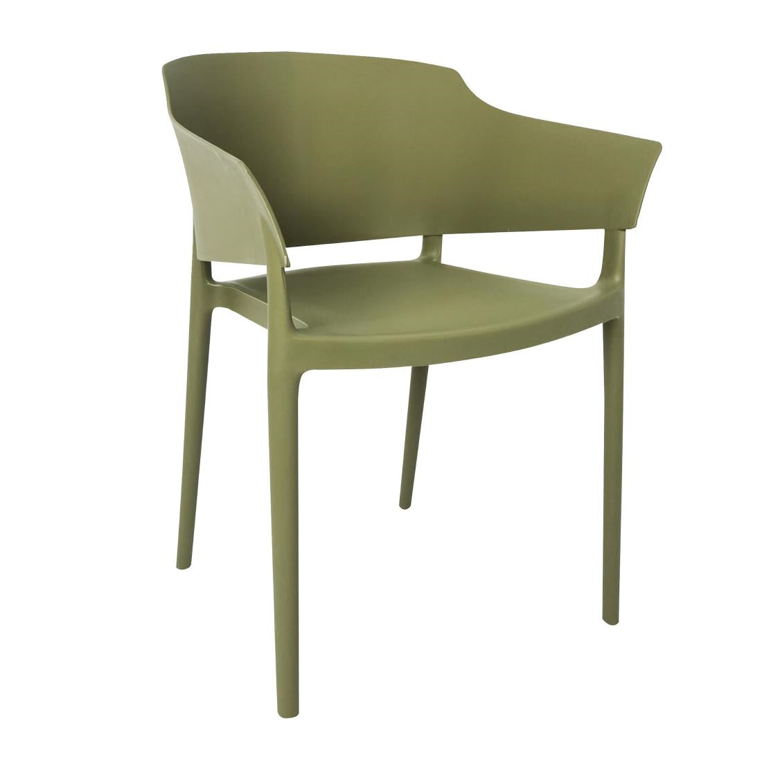 Bolero Lorenzo Cafe Chairs Green Tea (2 Pack) (Pack Quantity: 2) • PAS-DX971