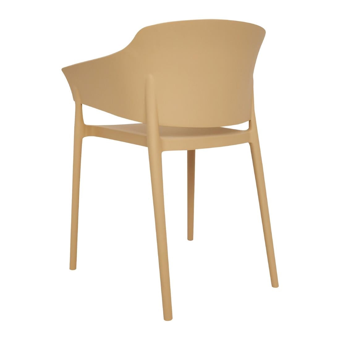 Bolero Lorenzo Cafe Chairs Warm Cream (2 Pack) (Pack Quantity: 2) • PAS-DX972