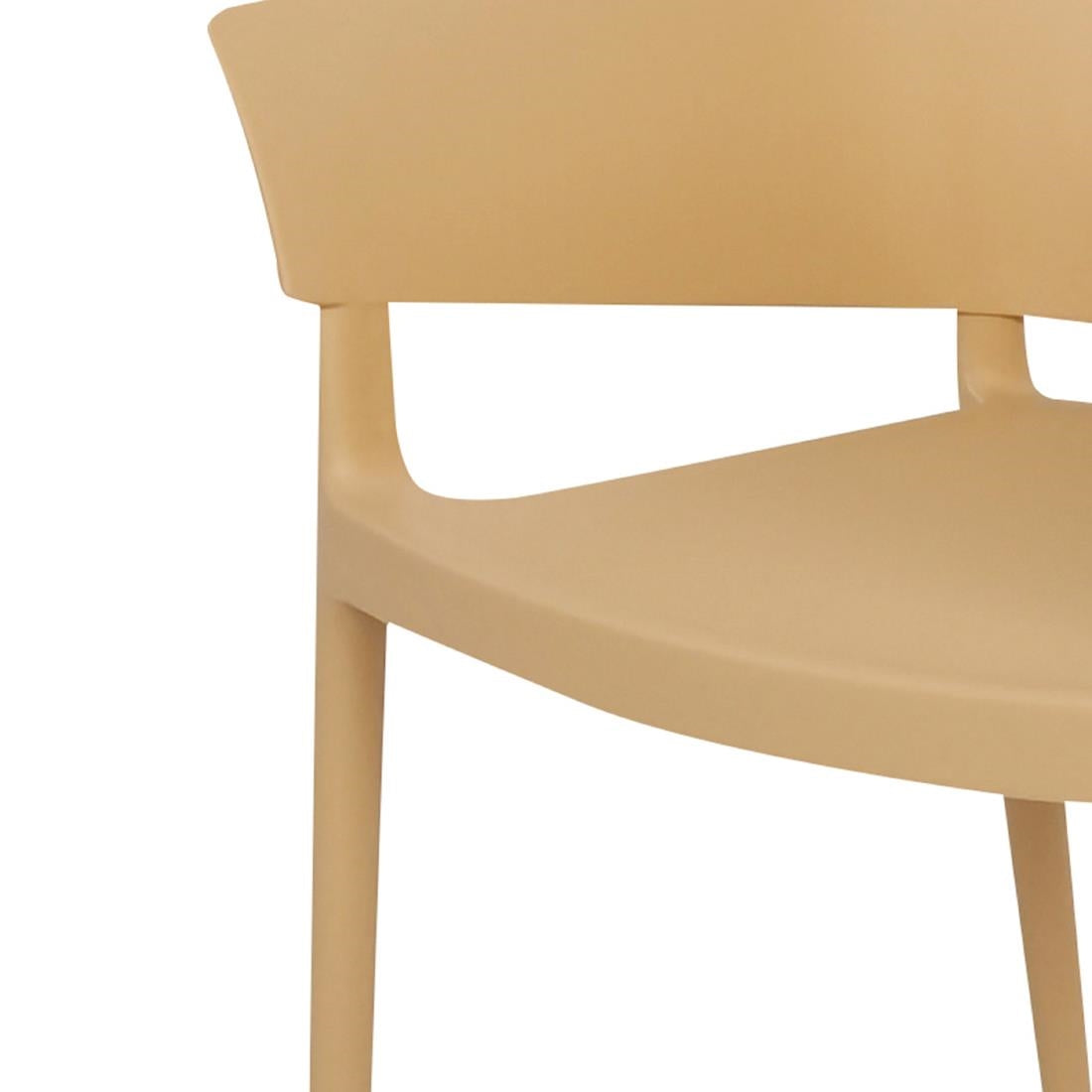 Bolero Lorenzo Cafe Chairs Warm Cream (2 Pack) (Pack Quantity: 2) • PAS-DX972